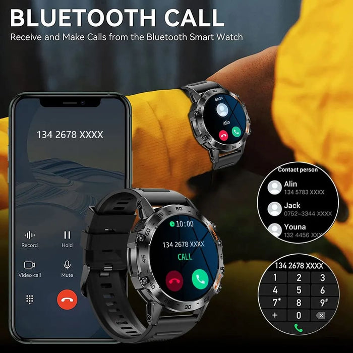 Melanda 1.39 Bluetooth Smart Watch For Men Ip67 Waterproof