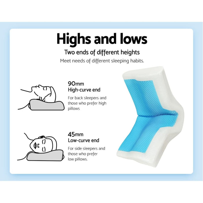 Goslash Picks Memory Foam Pillow Neck Pillows Contour