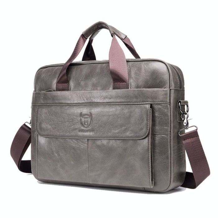 Men Leather Briefcase First Layer Cowhide Computer Handbag