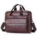 Men Leather Briefcase First Layer Cowhide Computer Handbag