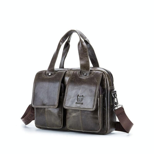 Men Leather Single Shoulder Messenger Bag Cowhide Handheld