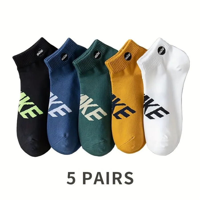 Mens 5 Pack Short Sports Socks Moisture Wicking Odor