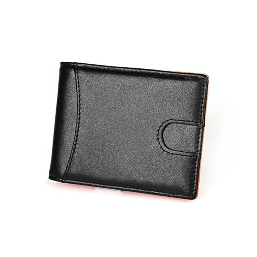 Mens Anti Magnetic Rfid Leather Wallet With Zipper 9606