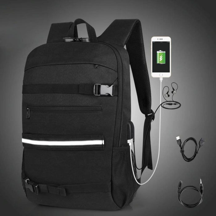 Mens Business Backpack With Usb Charging And Anti Theft Lock