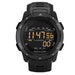 Mens Dual Time Pedometer 50m Waterproof Digital Wrist Watch