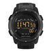 Mens Dual Time Pedometer 50m Waterproof Digital Wrist Watch