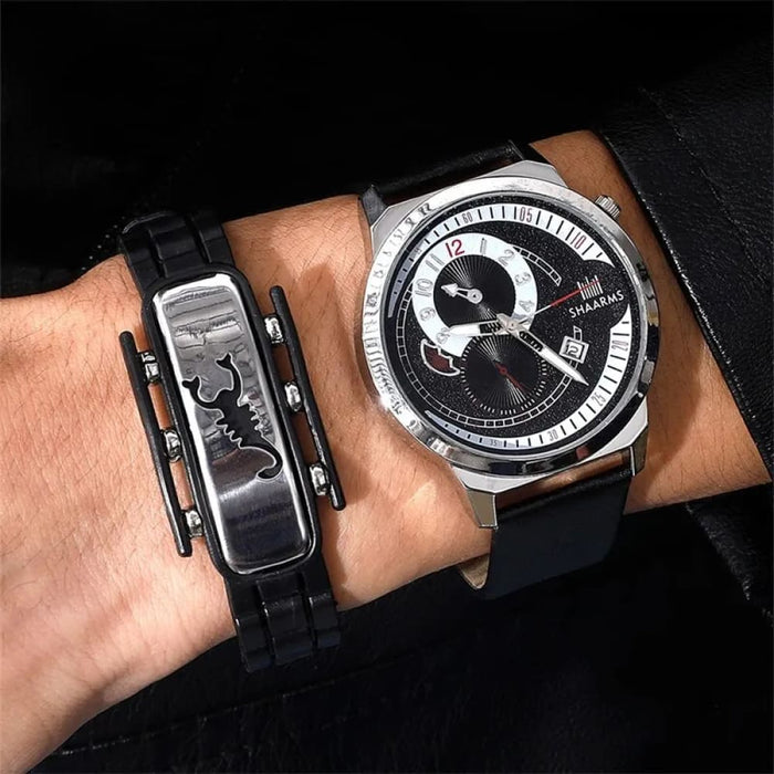 Mens Fashion Date Quartz Men Watches Luxury Male Clock