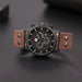 Mens Fashion Leather Quartz Watch With Calendar Luxury