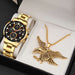 Men’s Fashion Luxury Gold Stainless Steel Quartz Watches