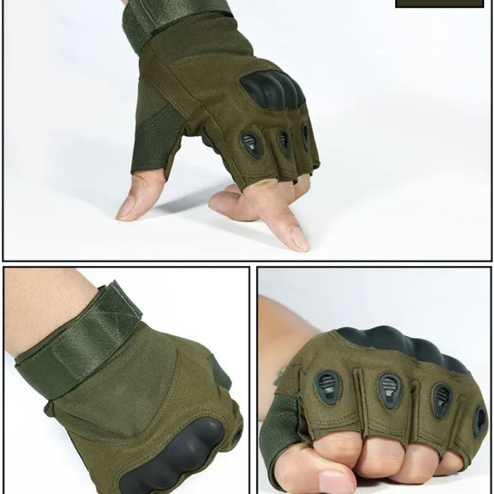 Mens Half Finger Tactical Gloves Outdoor Military Shooting