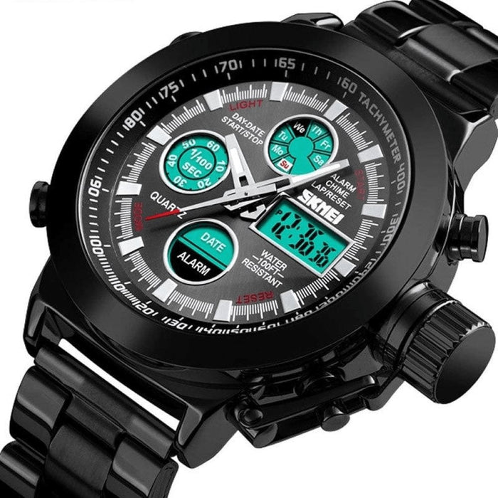 Men’s Luminous Waterproof Digital Quartz Stainless Steel