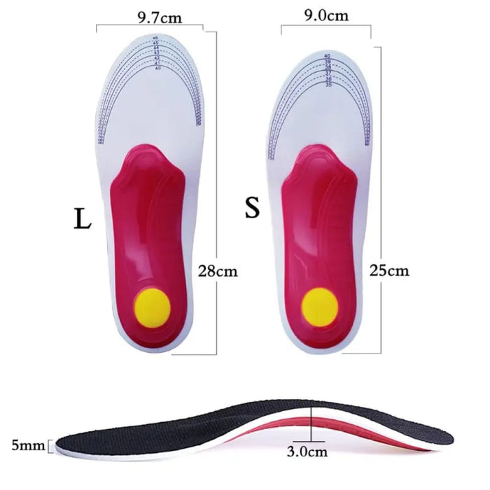 Mens Ortic Insoles For Flat Feet Relief