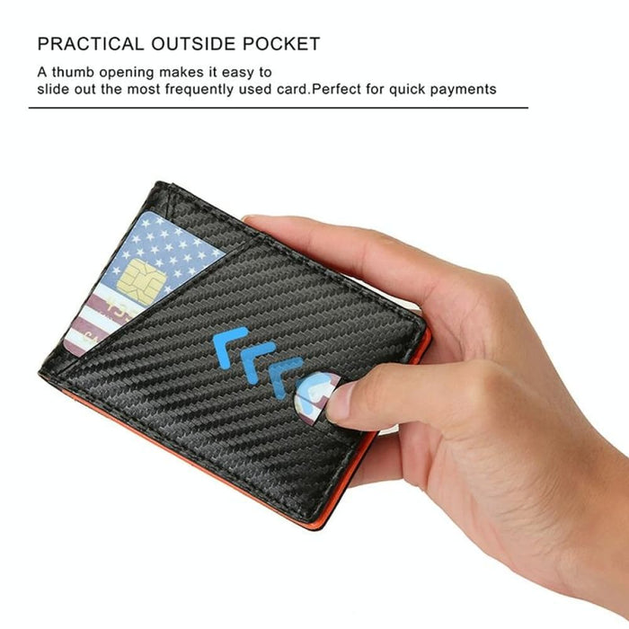 Mens Rfid Carbon Fiber Business Wallet