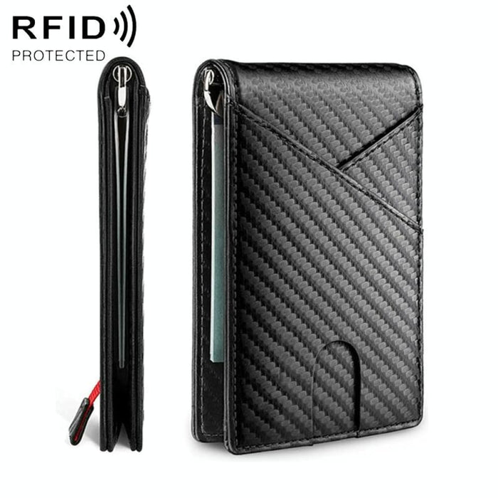 Mens Rfid Carbon Fiber Business Wallet