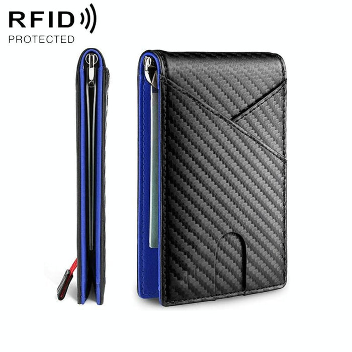 Mens Rfid Carbon Fiber Business Wallet