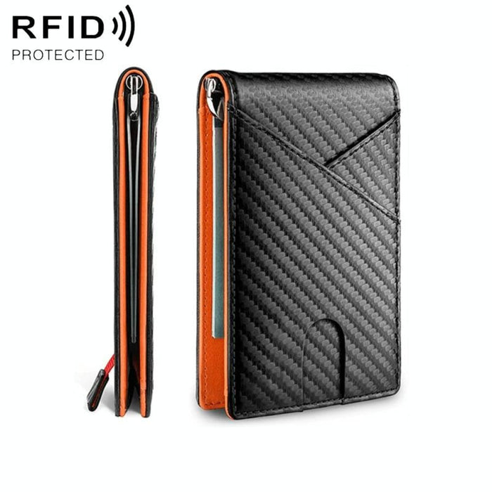 Mens Rfid Carbon Fiber Business Wallet