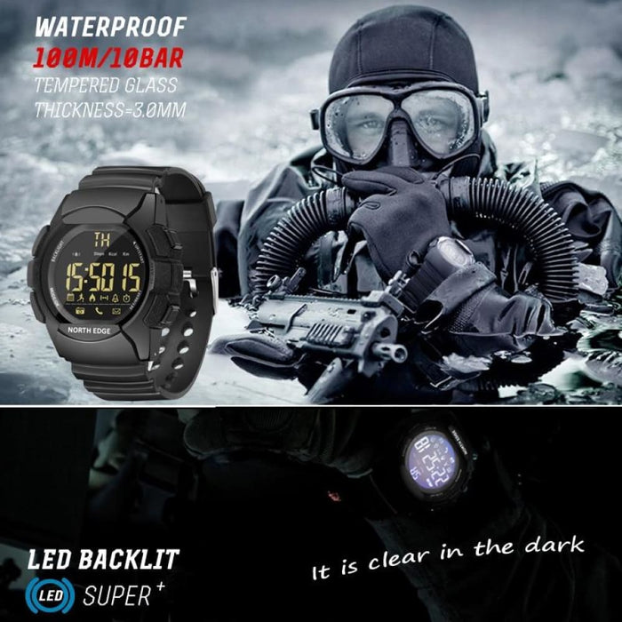 Mens Scratch Resistant Glass Waterproof 100m Bluetooth