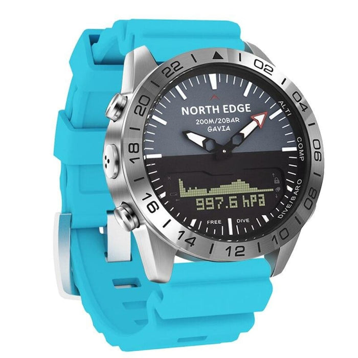 Mens Stainless Steel Diving Analog Altimeter Quartz Sport