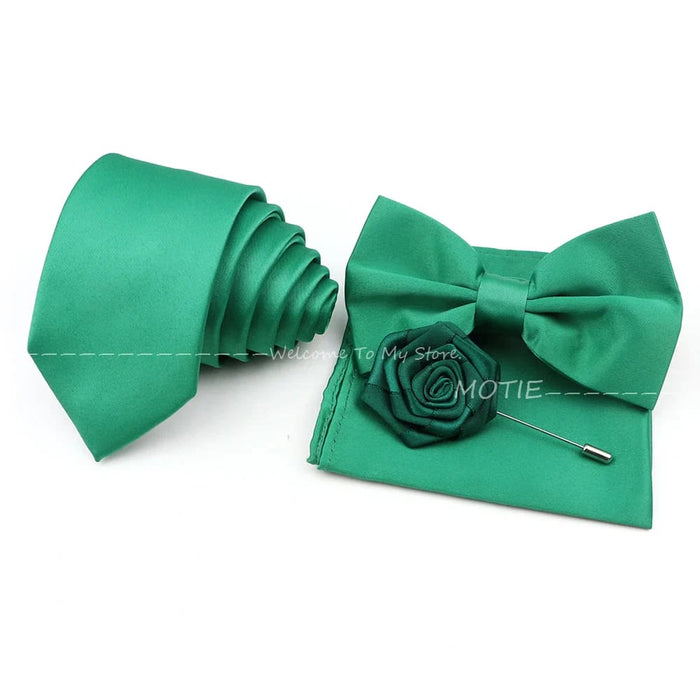 Mens Tie Set Solid Colour For Business And Weddings