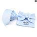 Mens Tie Set Solid Colour For Business And Weddings