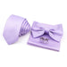 Mens Tie Set Solid Colour For Business And Weddings