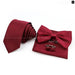 Mens Tie Set Solid Colour For Business And Weddings