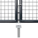 Mesh Garden Gate Galvanised Steel 289x100 Cm Grey Oattlt