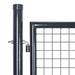 Mesh Garden Gate Galvanised Steel 289x100 Cm Grey Oattlt