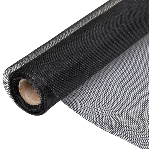 Mesh Screen Fiberglass 100x1000 Cm Black Oaoolx