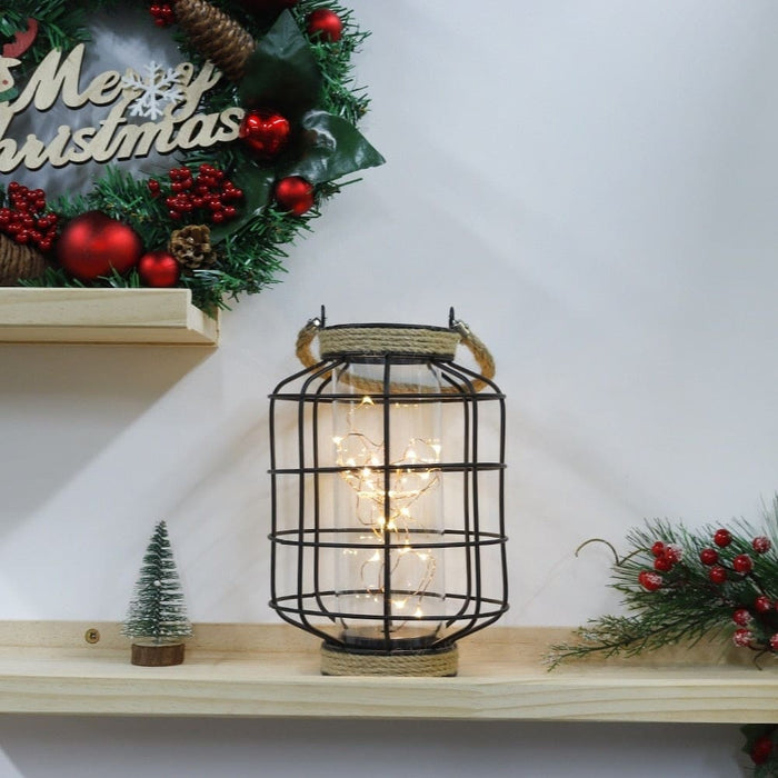 Metal Battery Powered Led Hanging Lamp for Home Decor