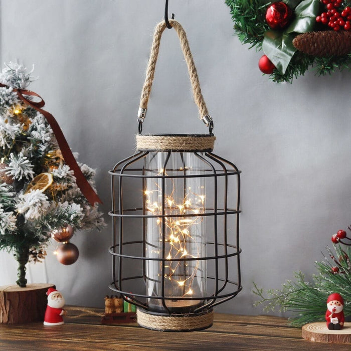 Metal Battery Powered Led Hanging Lamp for Home Decor