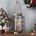 Metal Battery Powered Led Hanging Lamp For Home Decor