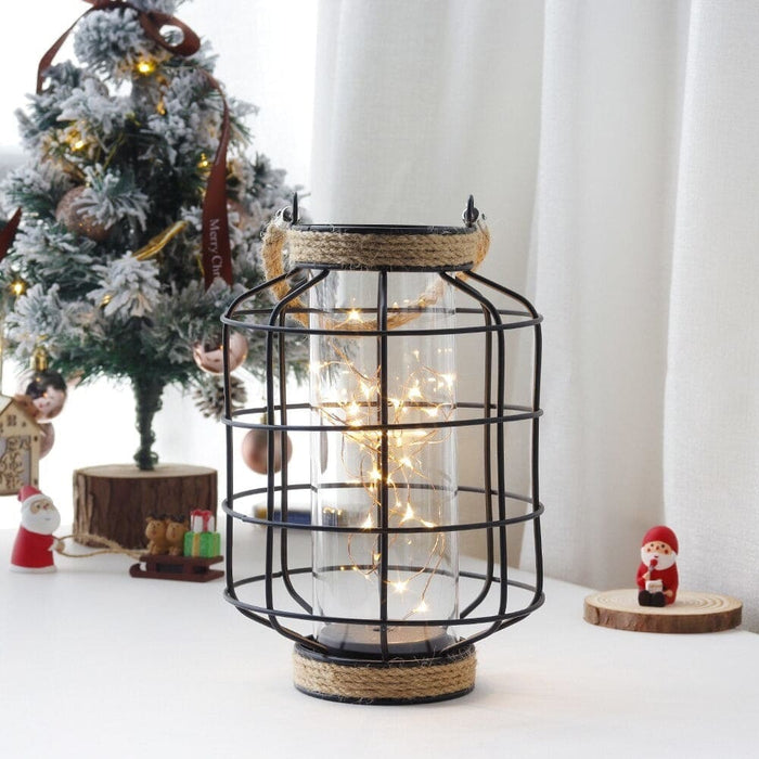 Metal Battery Powered Led Hanging Lamp for Home Decor