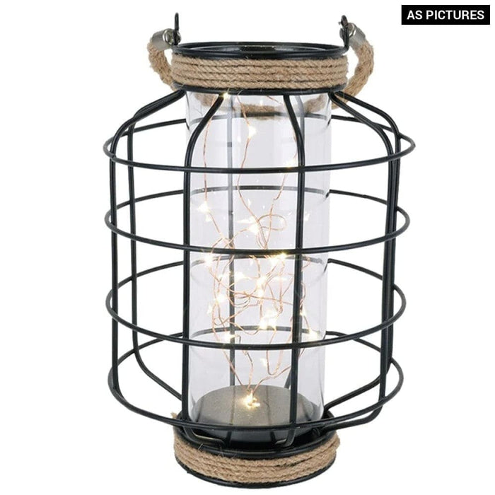 Metal Battery Powered Led Hanging Lamp for Home Decor