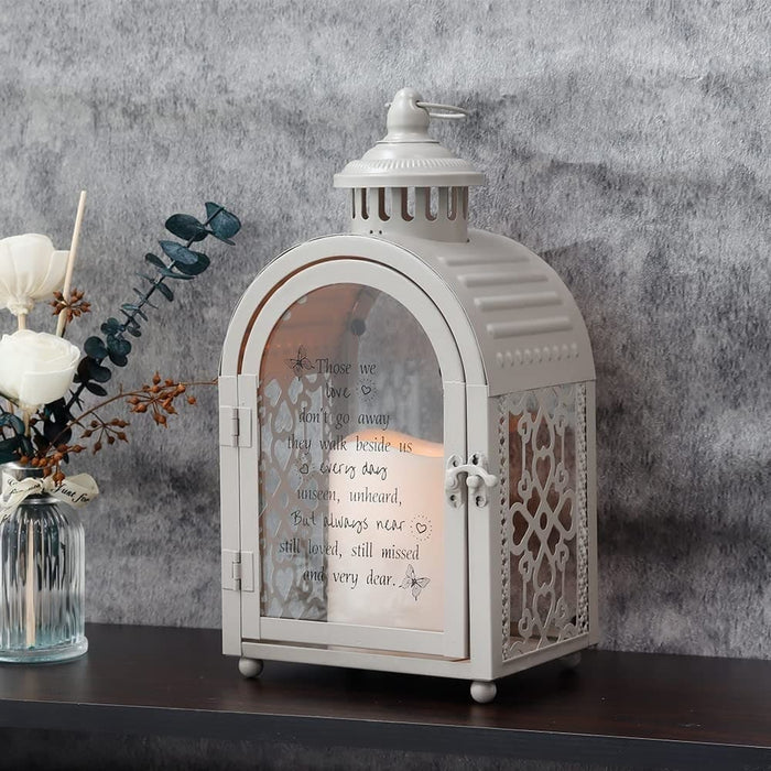 Metal Candle Hanging Lantern With Automatic Timer For Home