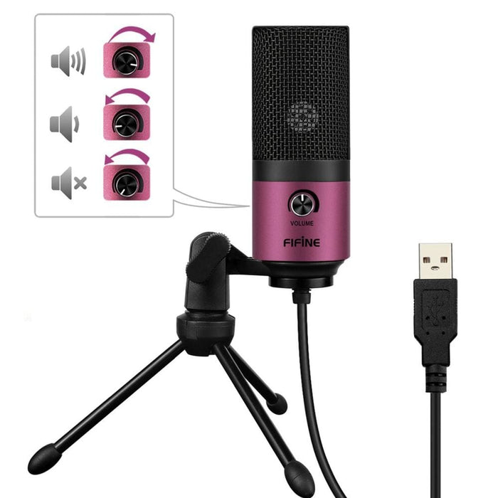 Metal Usb Condenser Recording Microphone For Cardioid Studio