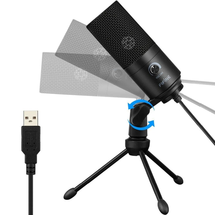 Metal Usb Condenser Recording Microphone For Cardioid Studio