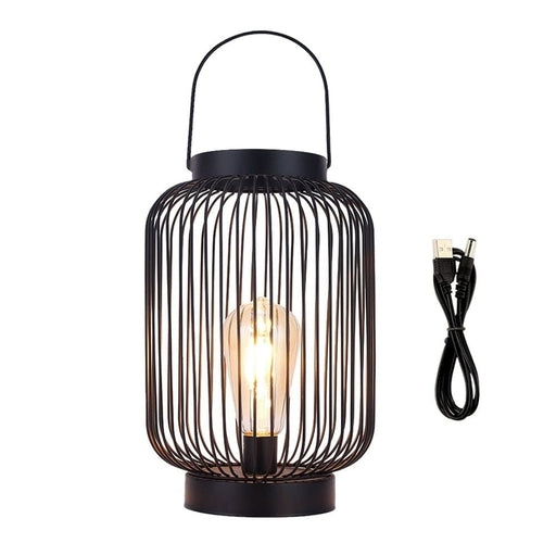 Metal Cordless Battery Powered Hanging Lamp With 1m Usb