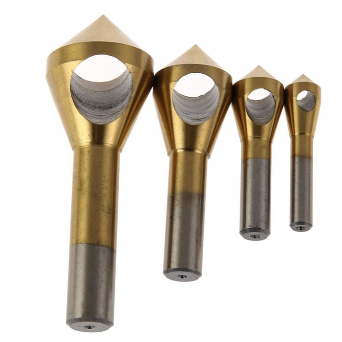 4pc Metal Cutting Drill Titanium Coated Countersink