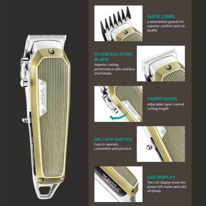 Metal Electric Cordless Rechargeable Lcd Display Hair