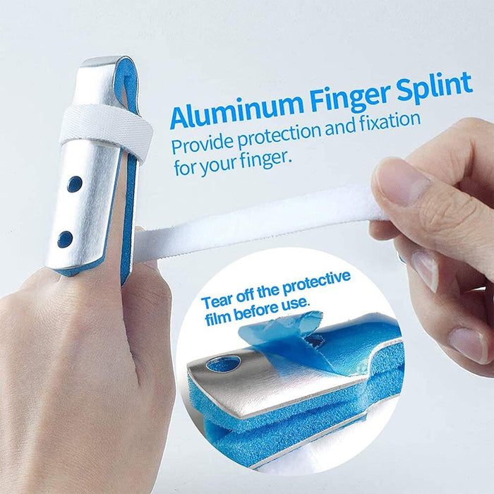 1pc Metal Finger Straightening Splint Brace for Broken