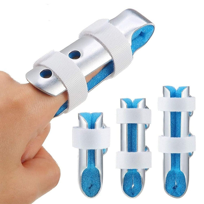 1pc Metal Finger Straightening Splint Brace For Broken