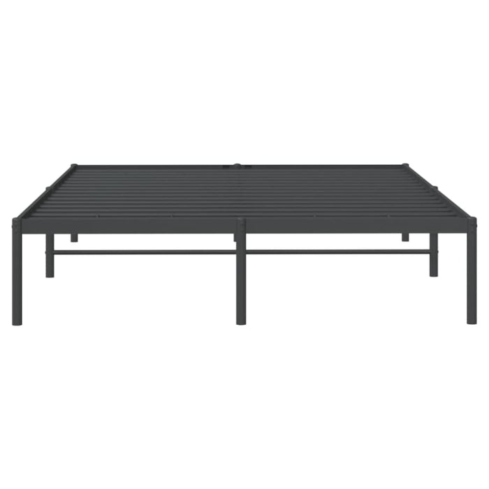 Metal Bed Frame Black 153x203 Cm Queen Tpbnan