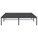 Metal Bed Frame Black 153x203 Cm Queen Tpbnan