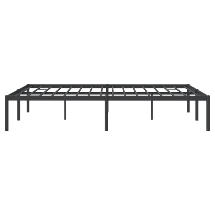 Metal Bed Frame Black 153x203 Cm Queen Tpbnan