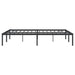 Metal Bed Frame Black 153x203 Cm Queen Tpbnan