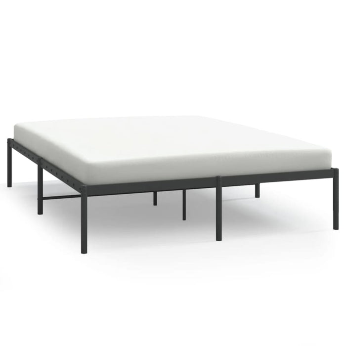 Metal Bed Frame Black 153x203 Cm Queen Tpbnan