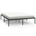 Metal Bed Frame Black 153x203 Cm Queen Tpbnan