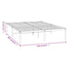 Metal Bed Frame Black 153x203 Cm Queen Tpbnan