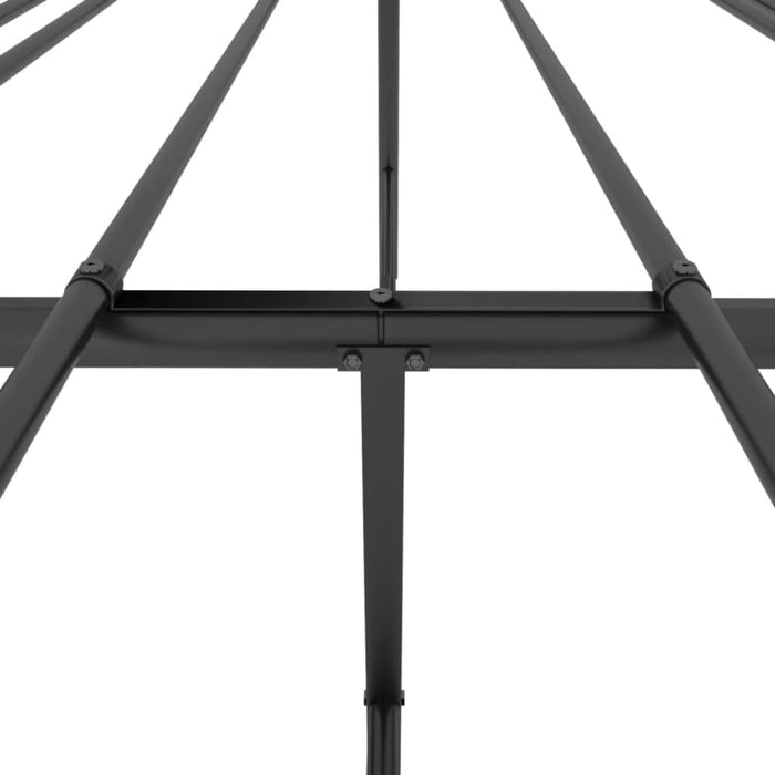 Metal Bed Frame Black 153x203 Cm Queen Tpbnan